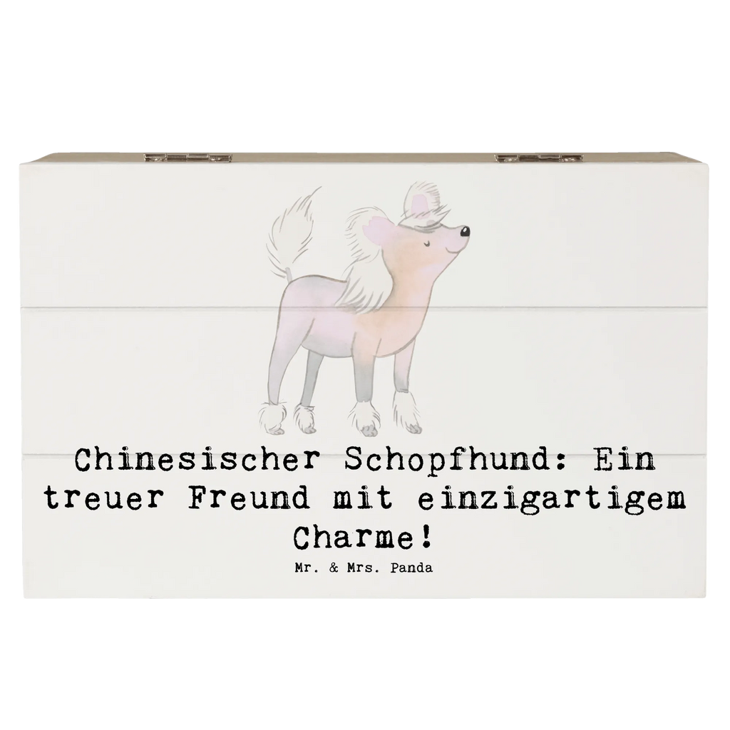 Holzkiste Chinesischer Schopfhund Charme Kiste, Schatzkiste, Aufbewahrungsbox, Holzkiste, Schatulle, Truhe, Geschenkdose, Dekokiste, XXL, Geschenkbox, Erinnerungsbox, Erinnerungskiste, Hund, Hunderasse, Rassehund, Hundebesitzer, Geschenk, Tierfreund, Schenken, Welpe