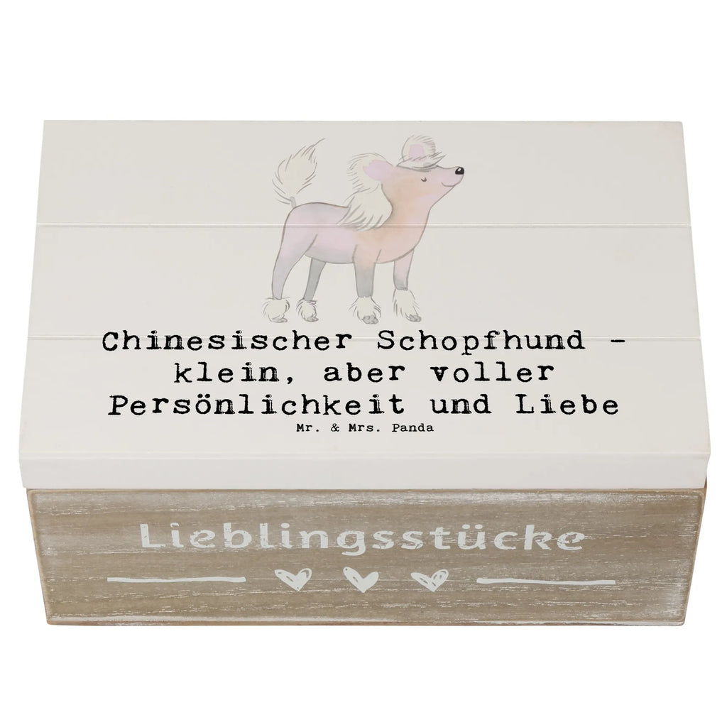 Holzkiste Chinesischer Schopfhund Liebe XXL, Dekokiste, Geschenkbox, Erinnerungskiste, Schatzkiste, Holzkiste, Schatulle, Geschenkdose, Erinnerungsbox, Truhe, Aufbewahrungsbox, Kiste, Hund, Hunderasse, Rassehund, Hundebesitzer, Geschenk, Tierfreund, Schenken, Welpe