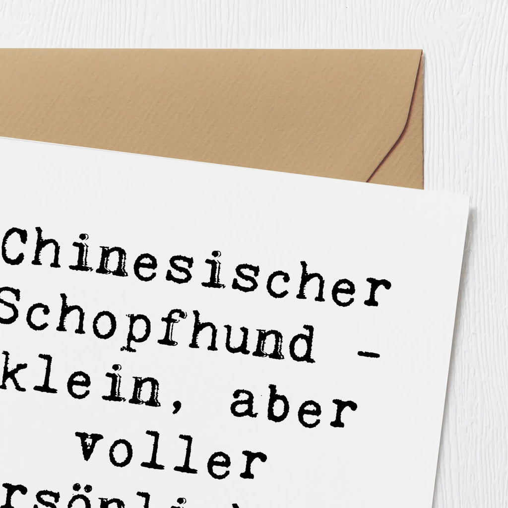 Deluxe Karte Spruch Chinesischer Schopfhund Liebe Klappkarte, Karte, Grußkarte, Glückwunschkarte, Einladungskarte, Hochzeitskarte, Hochwertige Klappkarte, Hochwertige Grußkarte, Geburtstagskarte, Hund, Hunderasse, Rassehund, Hundebesitzer, Geschenk, Tierfreund, Schenken, Welpe