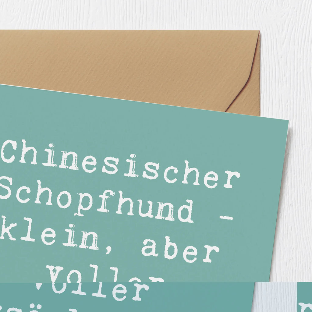 Deluxe Karte Spruch Chinesischer Schopfhund Liebe Klappkarte, Karte, Grußkarte, Glückwunschkarte, Einladungskarte, Hochzeitskarte, Hochwertige Klappkarte, Hochwertige Grußkarte, Geburtstagskarte, Hund, Hunderasse, Rassehund, Hundebesitzer, Geschenk, Tierfreund, Schenken, Welpe