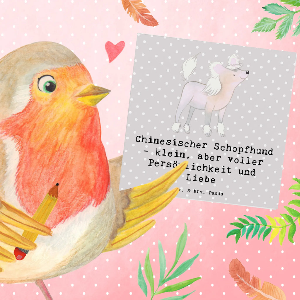 Deluxe Card Chinesischer Schopfhund - klein, aber voller Persönlichkeit und Liebe Karte, Einladungskarte, Hochwertige Klappkarte, Hochzeitskarte, Glückwunschkarte, Grußkarte, Klappkarte, Geburtstagskarte, Hochwertige Grußkarte, Hund, Hunderasse, Rassehund, Hundebesitzer, Geschenk, Tierfreund, Schenken, Welpe