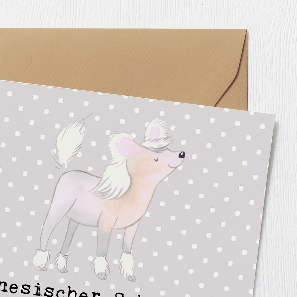 Deluxe Card Chinesischer Schopfhund - klein, aber voller Persönlichkeit und Liebe Karte, Einladungskarte, Hochwertige Klappkarte, Hochzeitskarte, Glückwunschkarte, Grußkarte, Klappkarte, Geburtstagskarte, Hochwertige Grußkarte, Hund, Hunderasse, Rassehund, Hundebesitzer, Geschenk, Tierfreund, Schenken, Welpe