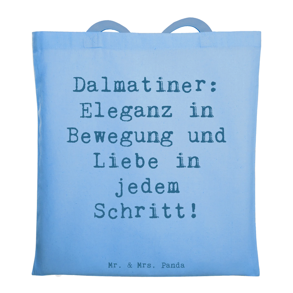 Tote bag Saying Dalmatiner: Eleganz in Bewegung und Liebe in jedem Schritt! Beuteltasche, Beutel, Einkaufstasche, Jutebeutel, Stoffbeutel, Tasche, Shopper, Umhängetasche, Strandtasche, Schultertasche, Stofftasche, Tragetasche, Badetasche, Jutetasche, Einkaufstüte, Laptoptasche, Hund, Hunderasse, Rassehund, Hundebesitzer, Geschenk, Tierfreund, Schenken, Welpe