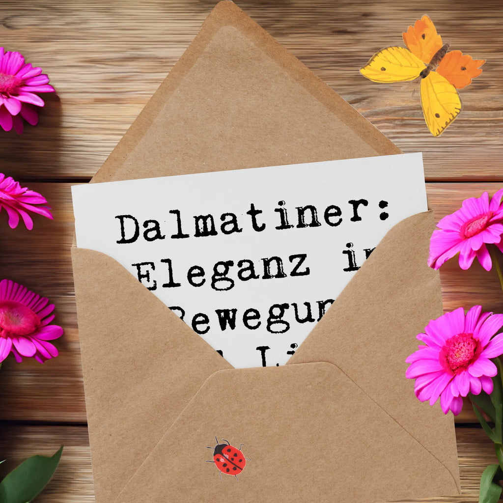 Deluxe Karte Spruch Dalmatiner Charme Karte, Einladungskarte, Hochwertige Grußkarte, Hochzeitskarte, Glückwunschkarte, Grußkarte, Klappkarte, Hochwertige Klappkarte, Geburtstagskarte, Hund, Hunderasse, Rassehund, Hundebesitzer, Geschenk, Tierfreund, Schenken, Welpe