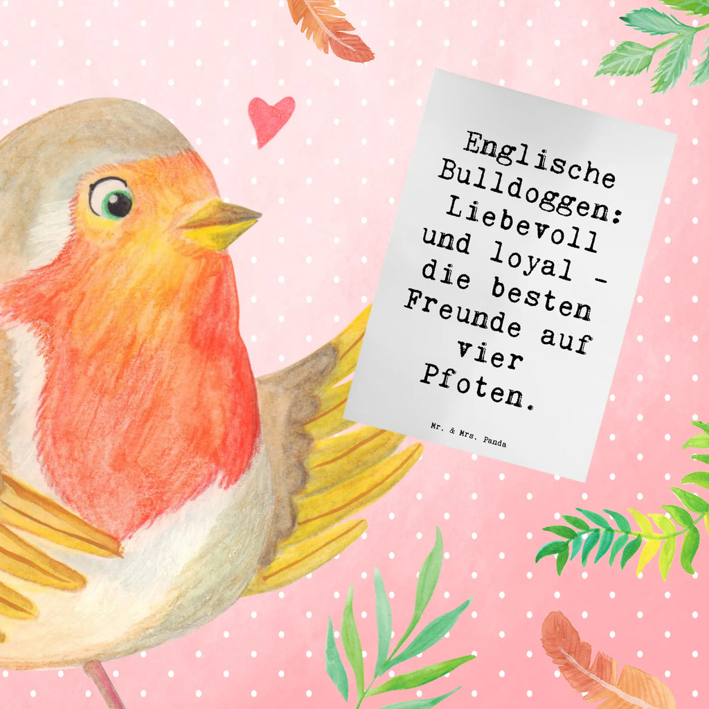 Greetings card Saying Englische Bulldoggen: Liebevoll und loyal - die besten Freunde auf vier Pfoten. Hochzeitskarte, Karte, Grußkarte, Einladungskarte, Glückwunschkarte, Ansichtskarten, Klappkarte, Geburtstagskarte, Hund, Hunderasse, Rassehund, Hundebesitzer, Geschenk, Tierfreund, Schenken, Welpe