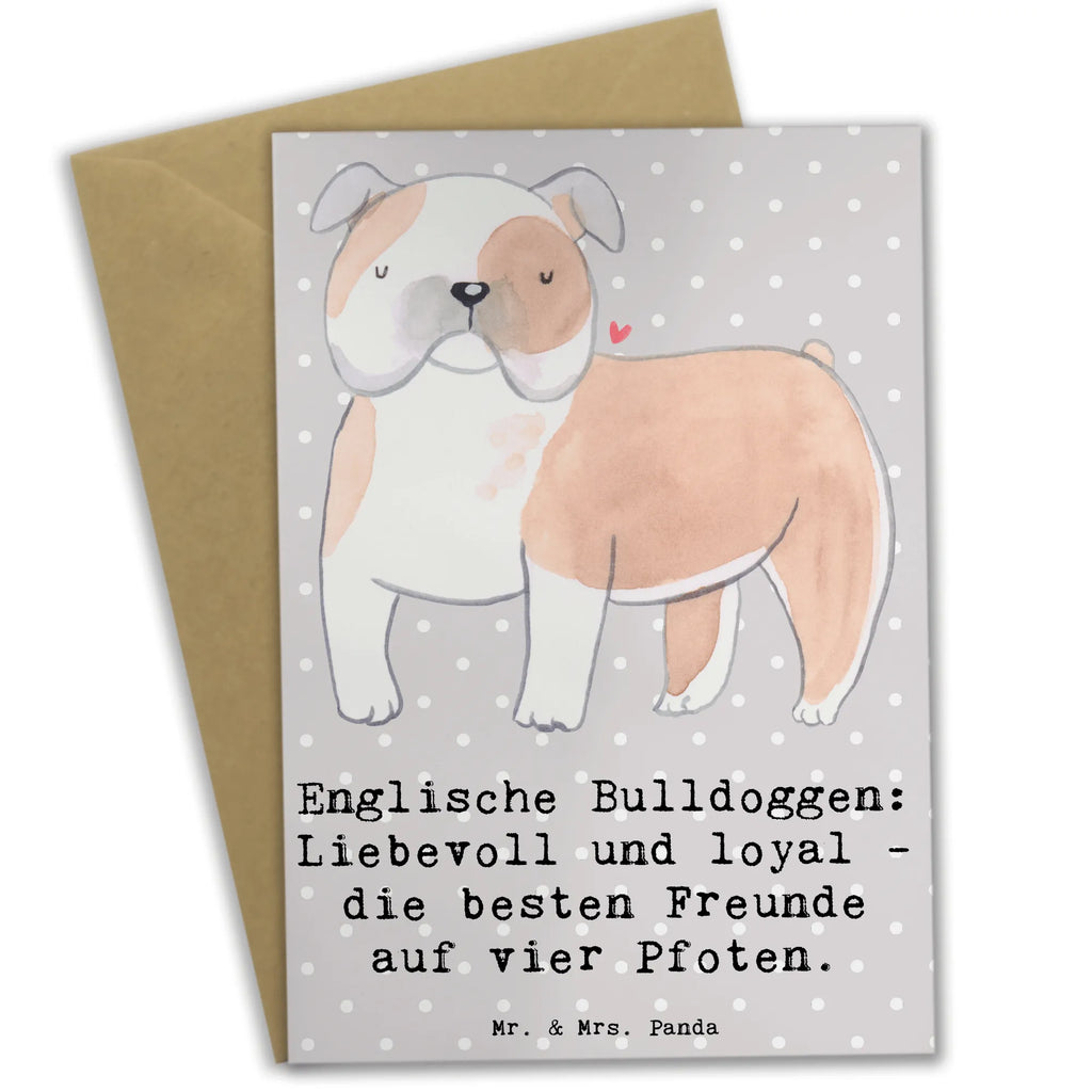 Grußkarte Englische Bulldogge Freunde Glückwunschkarte, Einladungskarte, Hochzeitskarte, Klappkarte, Geburtstagskarte, Grußkarte, Ansichtskarten, Karte, Hund, Hunderasse, Rassehund, Hundebesitzer, Geschenk, Tierfreund, Schenken, Welpe