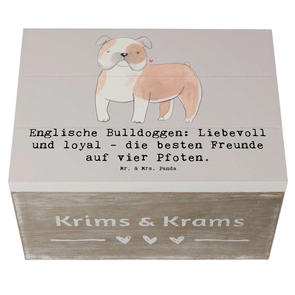 Holzkiste Englische Bulldogge Freunde Schatulle, Erinnerungsbox, Erinnerungskiste, Truhe, Holzkiste, Kiste, Geschenkdose, Dekokiste, Geschenkbox, Aufbewahrungsbox, XXL, Schatzkiste, Hund, Hunderasse, Rassehund, Hundebesitzer, Geschenk, Tierfreund, Schenken, Welpe