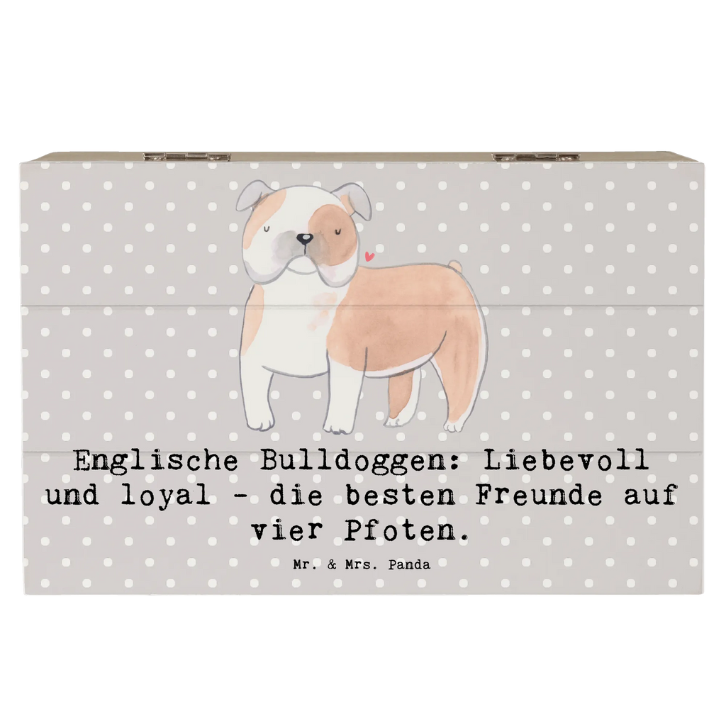 Holzkiste Englische Bulldogge Freunde Schatulle, Erinnerungsbox, Erinnerungskiste, Truhe, Holzkiste, Kiste, Geschenkdose, Dekokiste, Geschenkbox, Aufbewahrungsbox, XXL, Schatzkiste, Hund, Hunderasse, Rassehund, Hundebesitzer, Geschenk, Tierfreund, Schenken, Welpe