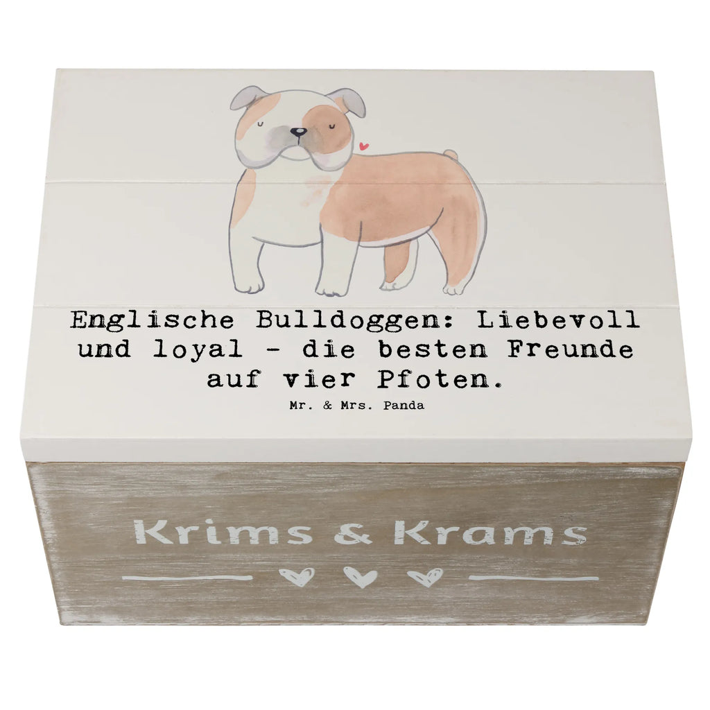 Holzkiste Englische Bulldogge Freunde Schatulle, Erinnerungsbox, Erinnerungskiste, Truhe, Holzkiste, Kiste, Geschenkdose, Dekokiste, Geschenkbox, Aufbewahrungsbox, XXL, Schatzkiste, Hund, Hunderasse, Rassehund, Hundebesitzer, Geschenk, Tierfreund, Schenken, Welpe