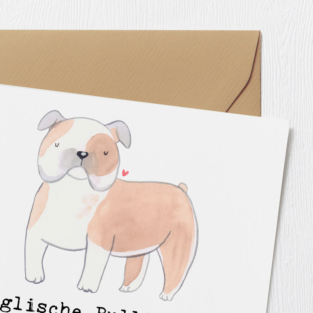 Deluxe Karte Englische Bulldogge Karte, Klappkarte, Hochwertige Klappkarte, Geburtstagskarte, Einladungskarte, Grußkarte, Hochwertige Grußkarte, Hochzeitskarte, Glückwunschkarte, Hund, Hunderasse, Rassehund, Hundebesitzer, Geschenk, Tierfreund, Schenken, Welpe