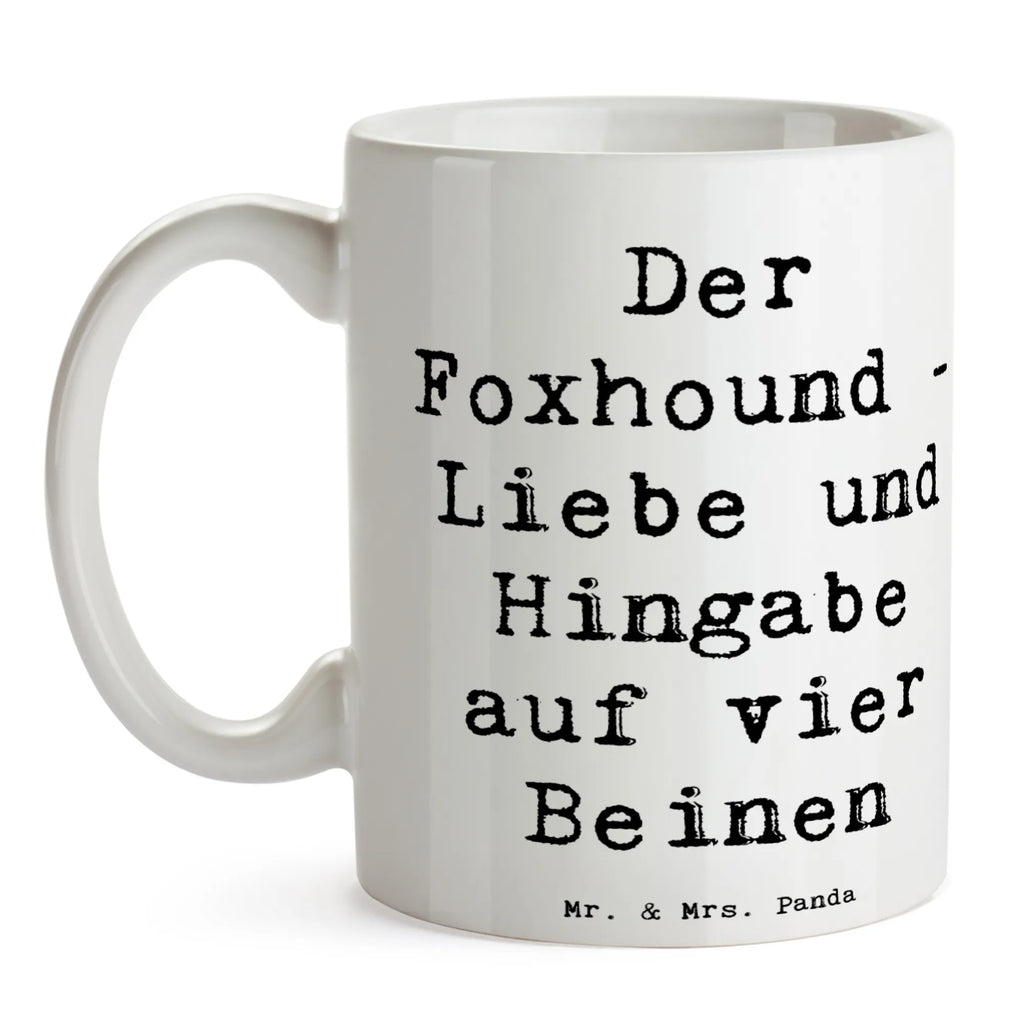 Tasse Spruch Liebevoller Foxhound Tasse, Keramiktasse, Teetasse, Porzellantasse, Geschenktasse, Tasse mit Motiven, Kaffeetasse, Tasse mit Zitaten, Bürotasse, Hund, Hunderasse, Rassehund, Hundebesitzer, Geschenk, Tierfreund, Schenken, Welpe