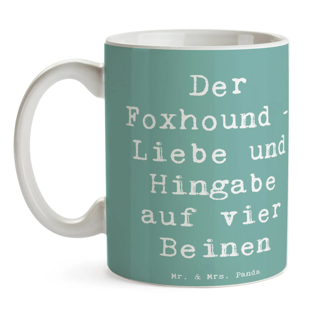 Tasse Spruch Liebevoller Foxhound Tasse, Keramiktasse, Teetasse, Porzellantasse, Geschenktasse, Tasse mit Motiven, Kaffeetasse, Tasse mit Zitaten, Bürotasse, Hund, Hunderasse, Rassehund, Hundebesitzer, Geschenk, Tierfreund, Schenken, Welpe