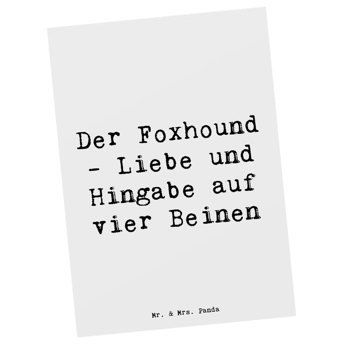 Postkarte Spruch Liebevoller Foxhound