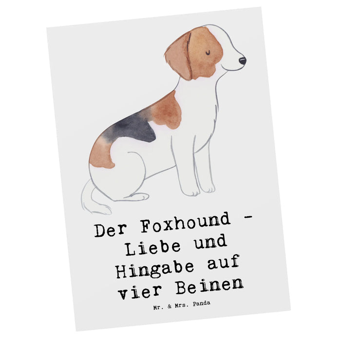 Postkarte Liebevoller Foxhound