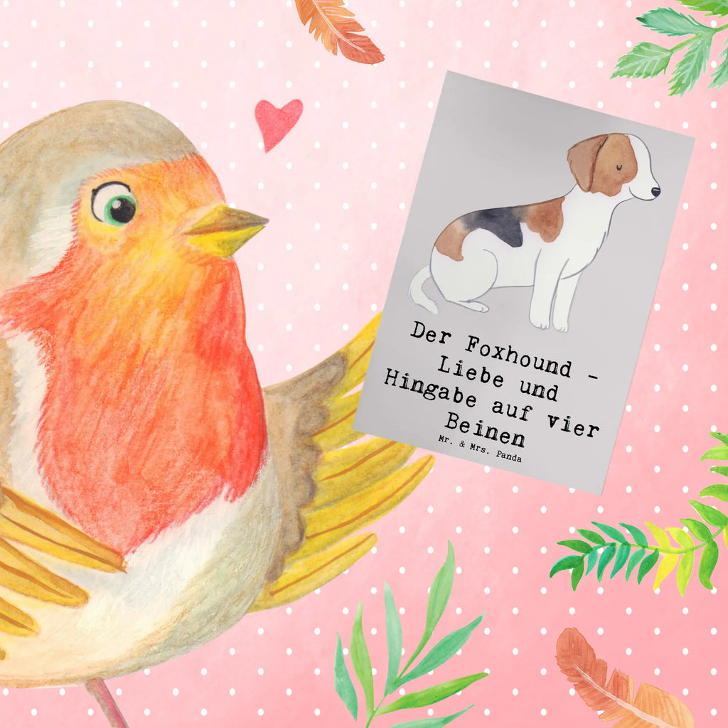 Greetings card Der Foxhound - Liebe und Hingabe auf vier Beinen Klappkarte, Hochzeitskarte, Glückwunschkarte, Ansichtskarten, Einladungskarte, Karte, Geburtstagskarte, Grußkarte, Hund, Hunderasse, Rassehund, Hundebesitzer, Geschenk, Tierfreund, Schenken, Welpe
