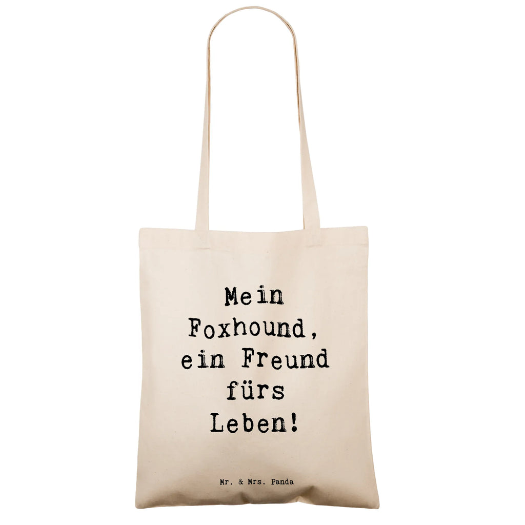 Tote bag Saying Mein Foxhound, ein Freund fürs Leben! Beuteltasche, Beutel, Einkaufstasche, Jutebeutel, Stoffbeutel, Tasche, Shopper, Umhängetasche, Strandtasche, Schultertasche, Stofftasche, Tragetasche, Badetasche, Jutetasche, Einkaufstüte, Laptoptasche, Hund, Hunderasse, Rassehund, Hundebesitzer, Geschenk, Tierfreund, Schenken, Welpe