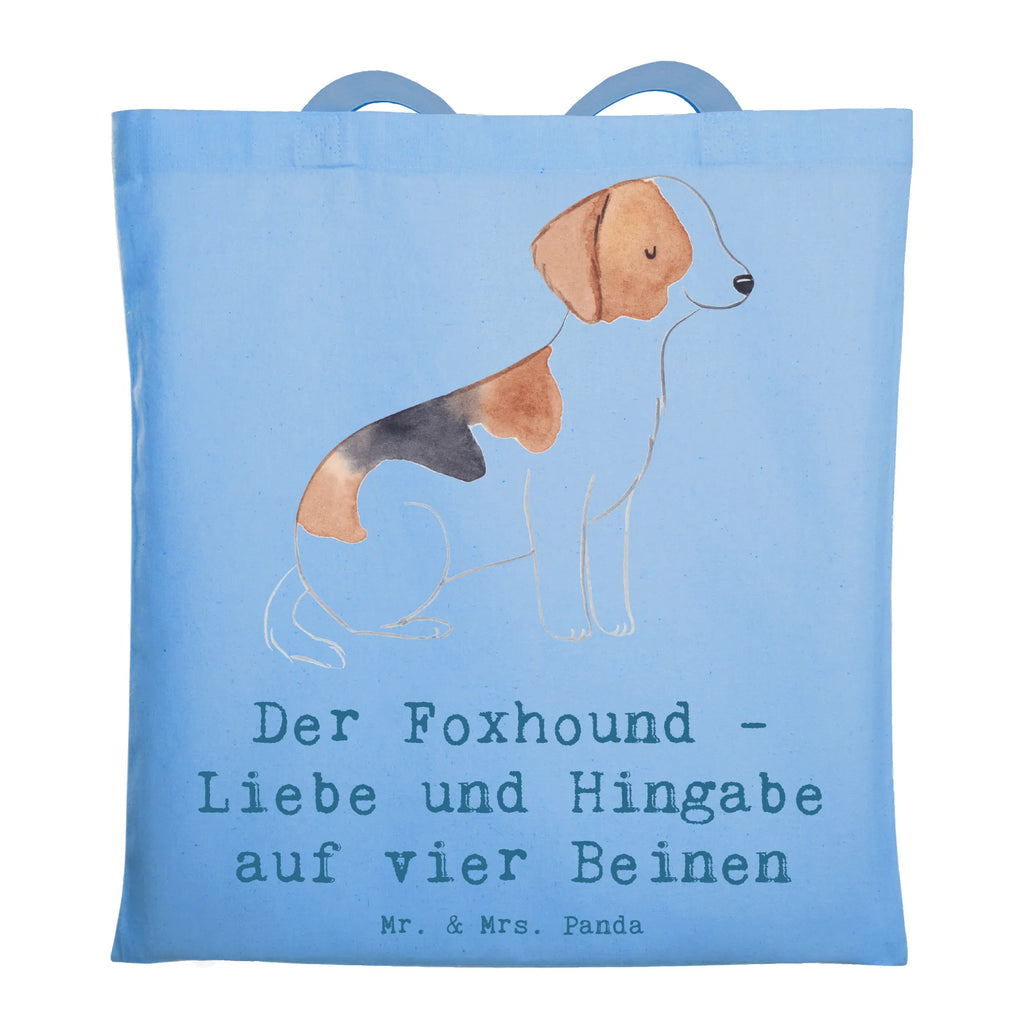 Tote bag Der Foxhound - Liebe und Hingabe auf vier Beinen Laptoptasche, Jutebeutel, Beutel, Stoffbeutel, Einkaufstüte, Jutetasche, Badetasche, Schultertasche, Einkaufstasche, Beuteltasche, Umhängetasche, Stofftasche, Shopper, Tragetasche, Strandtasche, Tasche, Hund, Hunderasse, Rassehund, Hundebesitzer, Geschenk, Tierfreund, Schenken, Welpe