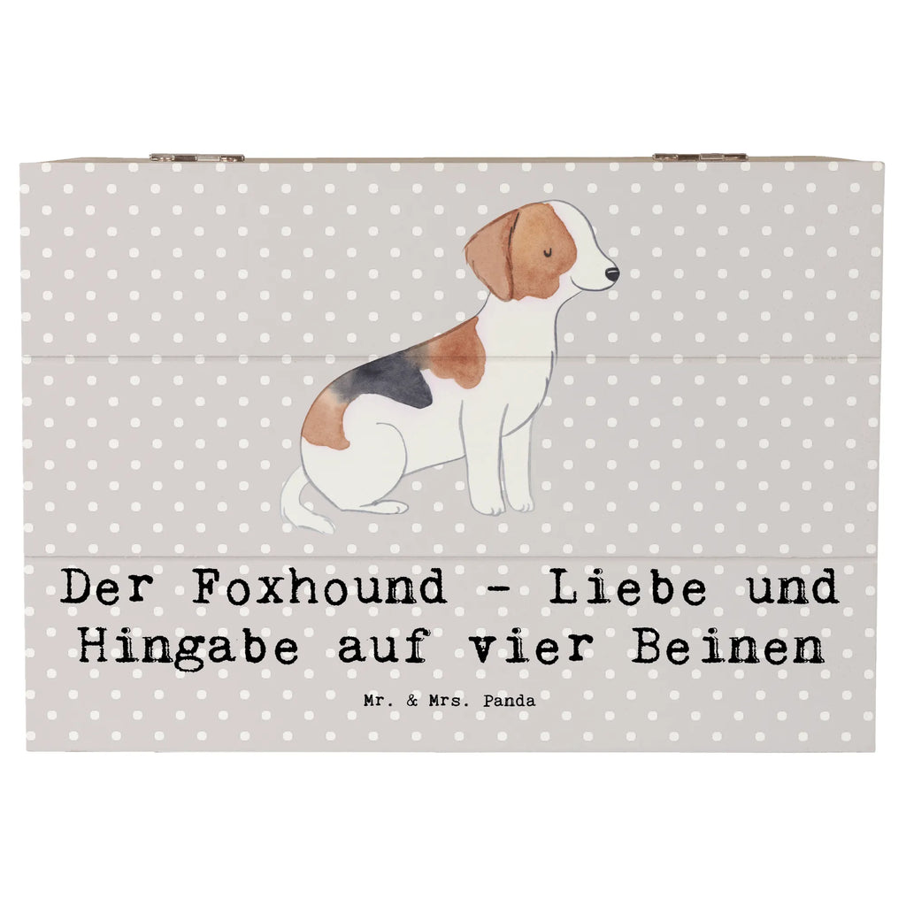 Holzkiste Liebevoller Foxhound Erinnerungskiste, Truhe, Dekokiste, Schatzkiste, Geschenkdose, XXL, Erinnerungsbox, Geschenkbox, Kiste, Holzkiste, Aufbewahrungsbox, Schatulle, Hund, Hunderasse, Rassehund, Hundebesitzer, Geschenk, Tierfreund, Schenken, Welpe