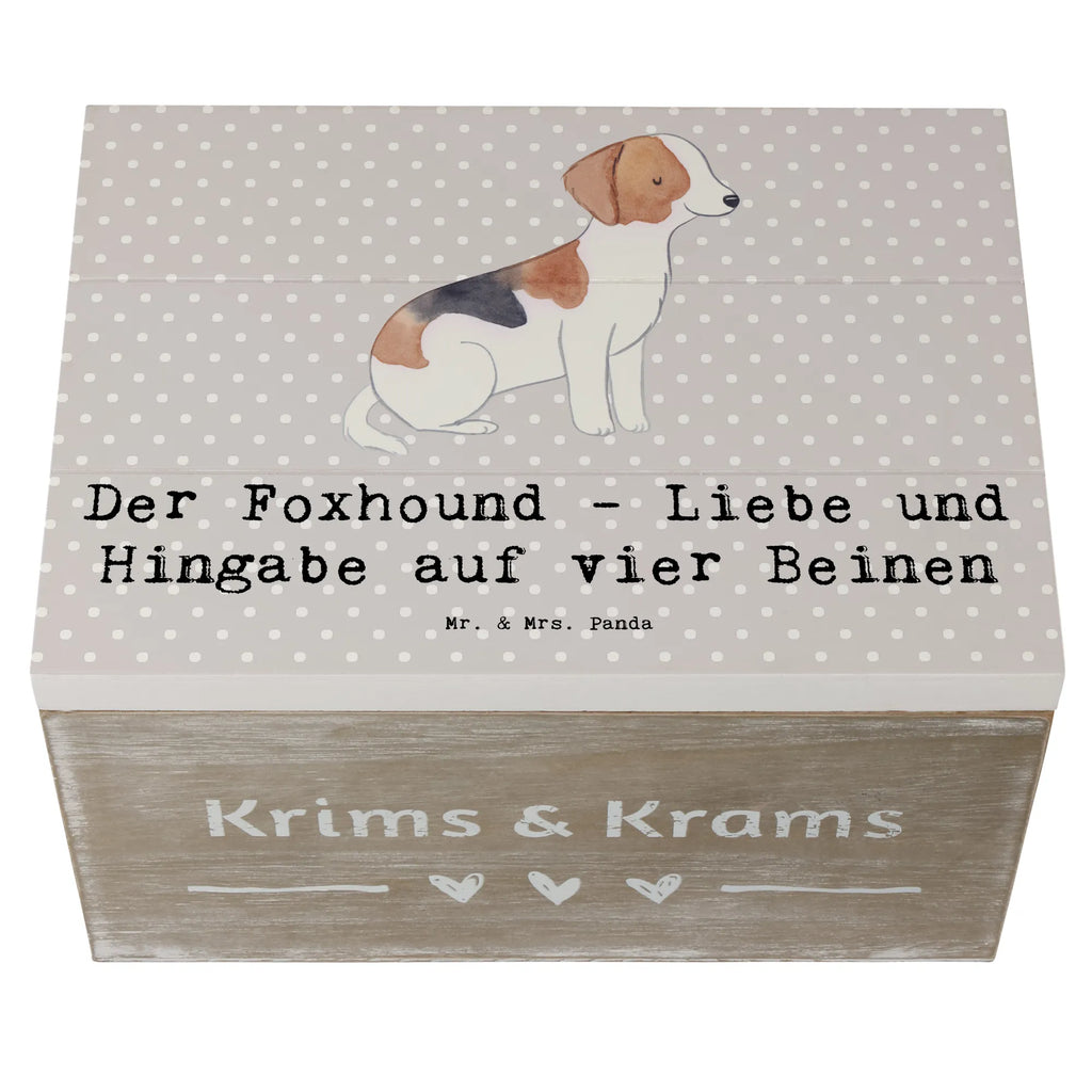 Holzkiste Liebevoller Foxhound Erinnerungskiste, Truhe, Dekokiste, Schatzkiste, Geschenkdose, XXL, Erinnerungsbox, Geschenkbox, Kiste, Holzkiste, Aufbewahrungsbox, Schatulle, Hund, Hunderasse, Rassehund, Hundebesitzer, Geschenk, Tierfreund, Schenken, Welpe
