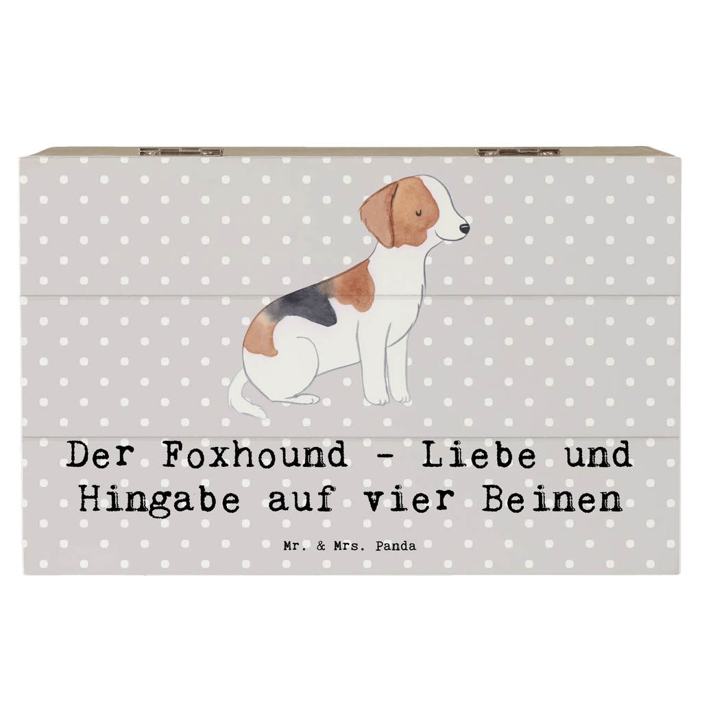 Holzkiste Liebevoller Foxhound Erinnerungskiste, Truhe, Dekokiste, Schatzkiste, Geschenkdose, XXL, Erinnerungsbox, Geschenkbox, Kiste, Holzkiste, Aufbewahrungsbox, Schatulle, Hund, Hunderasse, Rassehund, Hundebesitzer, Geschenk, Tierfreund, Schenken, Welpe