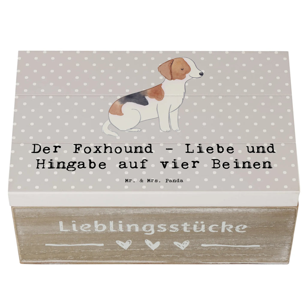 Holzkiste Liebevoller Foxhound Erinnerungskiste, Truhe, Dekokiste, Schatzkiste, Geschenkdose, XXL, Erinnerungsbox, Geschenkbox, Kiste, Holzkiste, Aufbewahrungsbox, Schatulle, Hund, Hunderasse, Rassehund, Hundebesitzer, Geschenk, Tierfreund, Schenken, Welpe