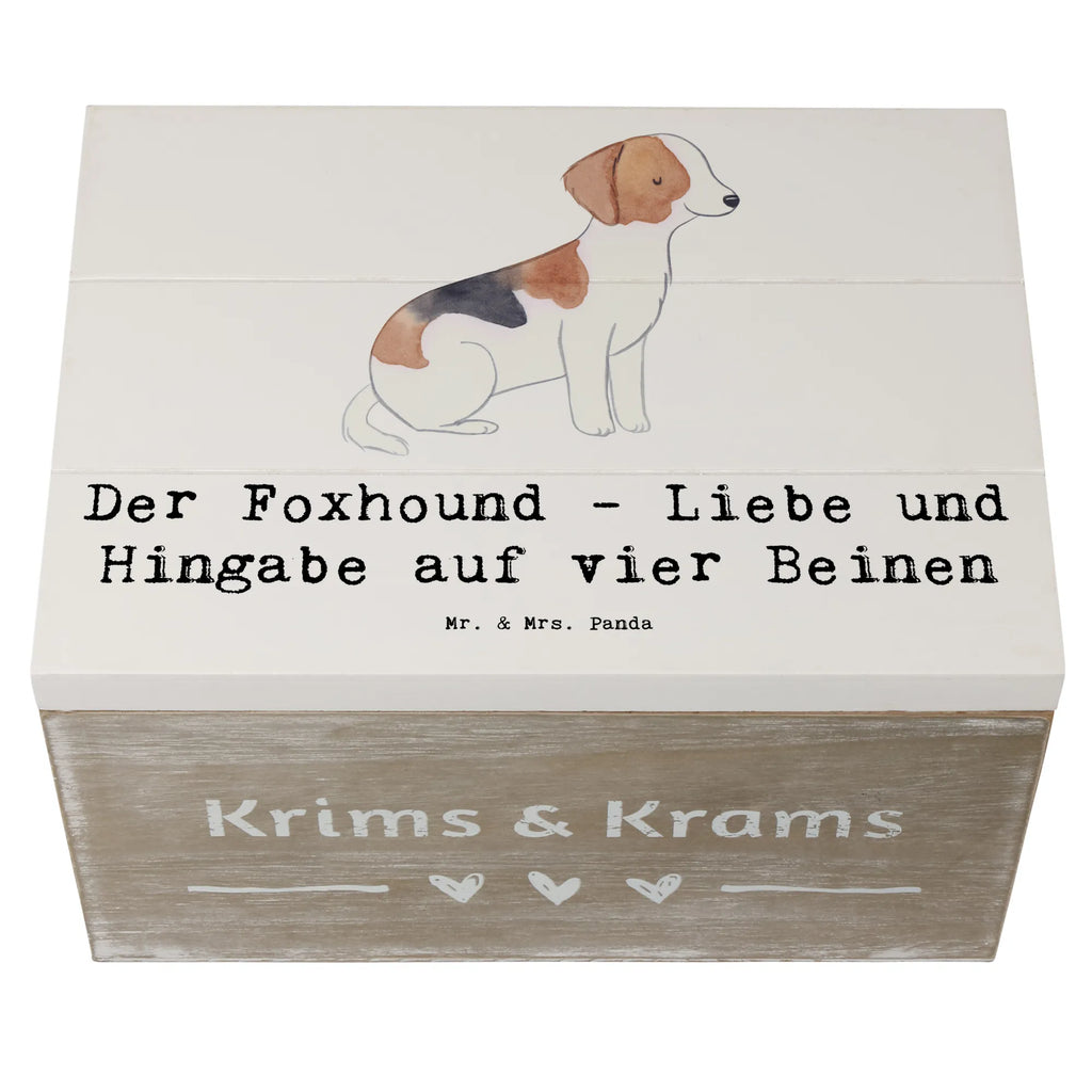 Holzkiste Liebevoller Foxhound Erinnerungskiste, Truhe, Dekokiste, Schatzkiste, Geschenkdose, XXL, Erinnerungsbox, Geschenkbox, Kiste, Holzkiste, Aufbewahrungsbox, Schatulle, Hund, Hunderasse, Rassehund, Hundebesitzer, Geschenk, Tierfreund, Schenken, Welpe