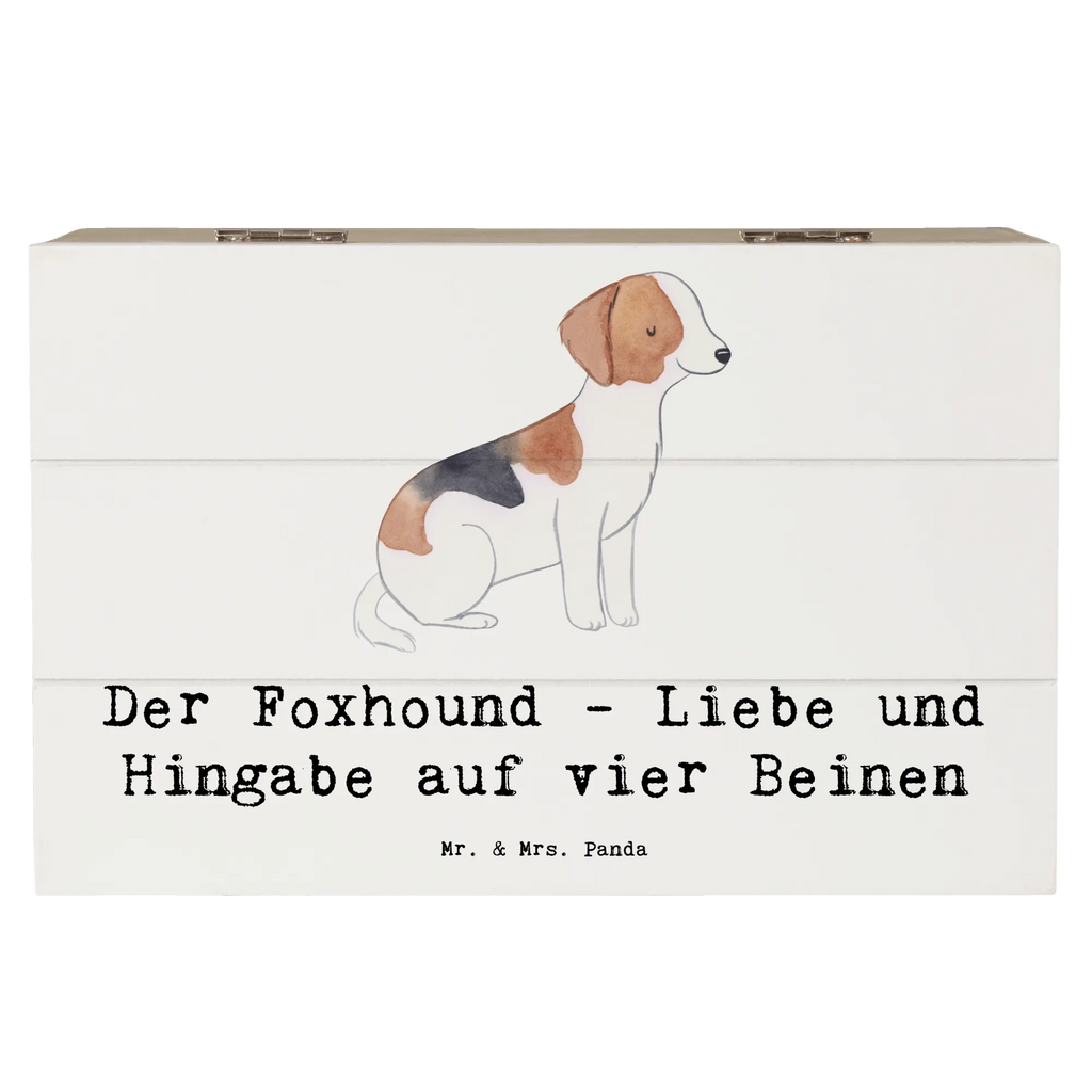 Holzkiste Liebevoller Foxhound Erinnerungskiste, Truhe, Dekokiste, Schatzkiste, Geschenkdose, XXL, Erinnerungsbox, Geschenkbox, Kiste, Holzkiste, Aufbewahrungsbox, Schatulle, Hund, Hunderasse, Rassehund, Hundebesitzer, Geschenk, Tierfreund, Schenken, Welpe