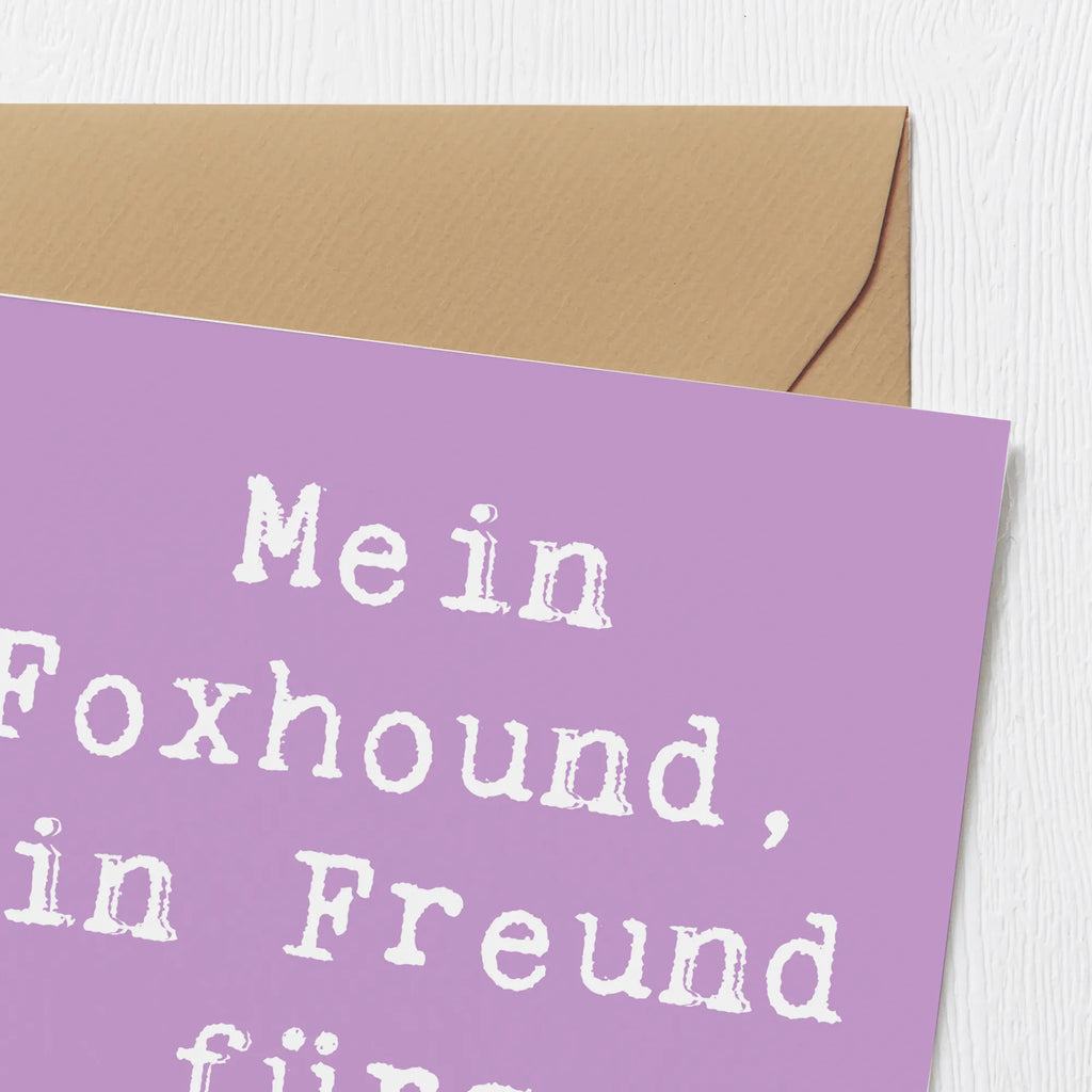 Deluxe Karte Spruch Foxhound Freund Geburtstagskarte, Hochwertige Klappkarte, Glückwunschkarte, Hochwertige Grußkarte, Grußkarte, Karte, Klappkarte, Einladungskarte, Hochzeitskarte, Hund, Hunderasse, Rassehund, Hundebesitzer, Geschenk, Tierfreund, Schenken, Welpe