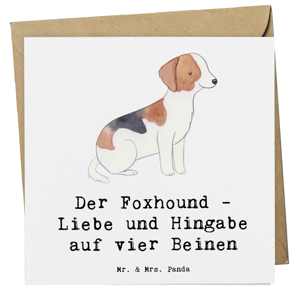 Deluxe Karte Liebevoller Foxhound Karte, Hochwertige Grußkarte, Hochwertige Klappkarte, Klappkarte, Einladungskarte, Hochzeitskarte, Grußkarte, Glückwunschkarte, Geburtstagskarte, Hund, Hunderasse, Rassehund, Hundebesitzer, Geschenk, Tierfreund, Schenken, Welpe