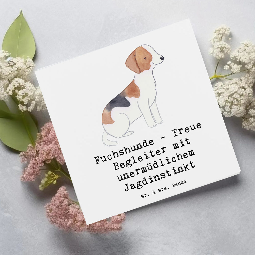 Deluxe Card Fuchshunde - Treue Begleiter mit unermüdlichem Jagdinstinkt Glückwunschkarte, Hochwertige Klappkarte, Hochzeitskarte, Karte, Hochwertige Grußkarte, Klappkarte, Einladungskarte, Geburtstagskarte, Grußkarte, Hund, Hunderasse, Rassehund, Hundebesitzer, Geschenk, Tierfreund, Schenken, Welpe