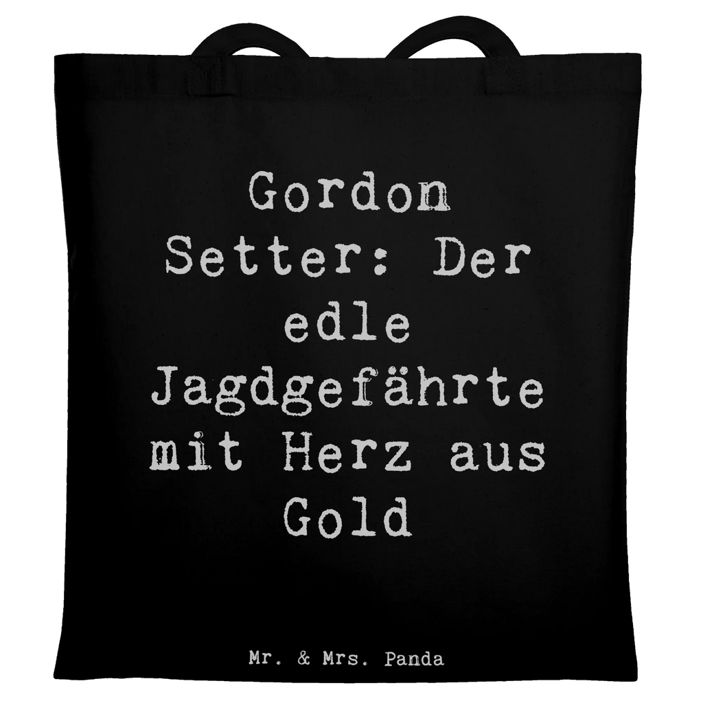 Tote bag Saying Gordon Setter: Der edle Jagdgefährte mit Herz aus Gold Schultertasche, Jutetasche, Laptoptasche, Stoffbeutel, Umhängetasche, Shopper, Badetasche, Tragetasche, Beutel, Tasche, Einkaufstüte, Beuteltasche, Strandtasche, Stofftasche, Jutebeutel, Einkaufstasche, Hund, Hunderasse, Rassehund, Hundebesitzer, Geschenk, Tierfreund, Schenken, Welpe