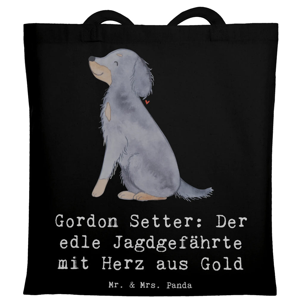 Tragetasche Gordon Setter Jutetasche, Beuteltasche, Schultertasche, Shopper, Umhängetasche, Jutebeutel, Einkaufstüte, Einkaufstasche, Tasche, Strandtasche, Stofftasche, Badetasche, Stoffbeutel, Laptoptasche, Beutel, Tragetasche, Hund, Hunderasse, Rassehund, Hundebesitzer, Geschenk, Tierfreund, Schenken, Welpe