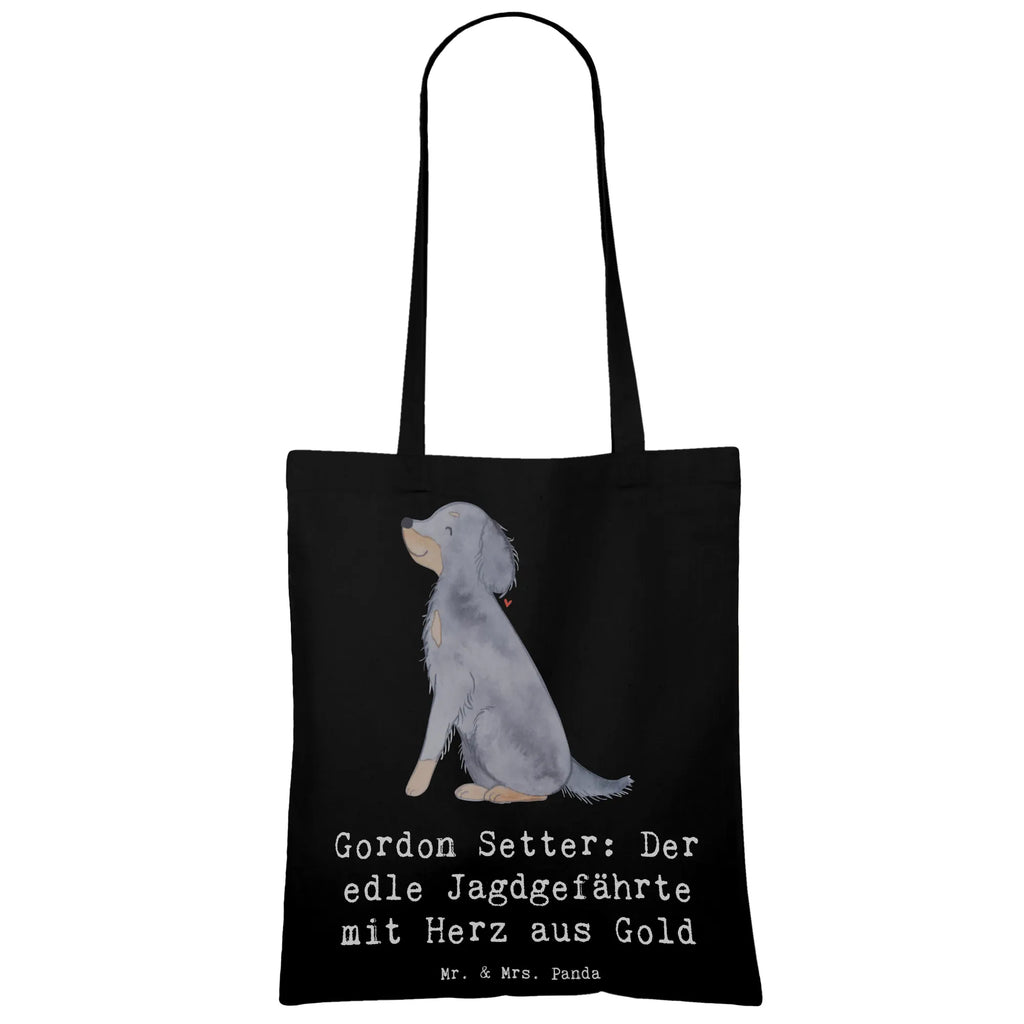 Tragetasche Gordon Setter Jutetasche, Beuteltasche, Schultertasche, Shopper, Umhängetasche, Jutebeutel, Einkaufstüte, Einkaufstasche, Tasche, Strandtasche, Stofftasche, Badetasche, Stoffbeutel, Laptoptasche, Beutel, Tragetasche, Hund, Hunderasse, Rassehund, Hundebesitzer, Geschenk, Tierfreund, Schenken, Welpe