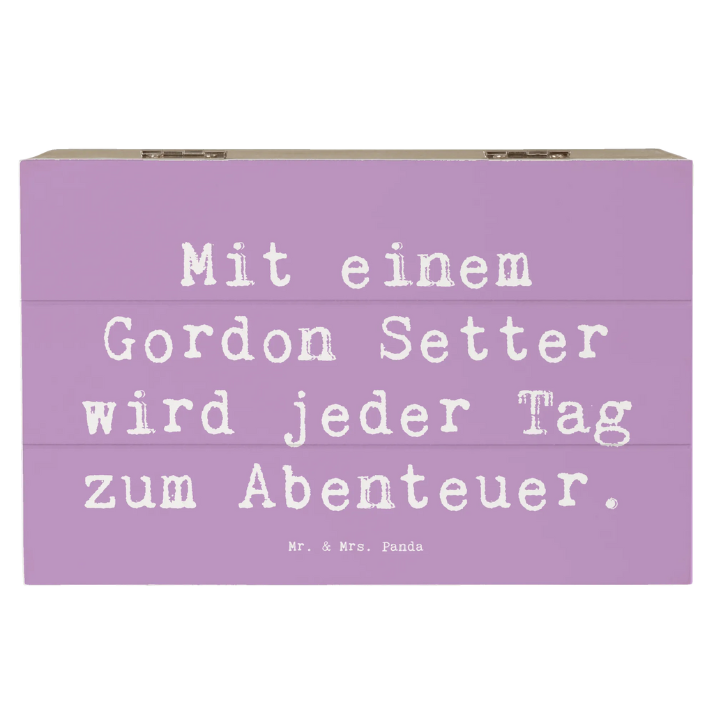 Holzkiste Spruch Gordon Setter Abenteuer Geschenkbox, Geschenkdose, Erinnerungskiste, Schatulle, Aufbewahrungsbox, Truhe, Schatzkiste, Kiste, Erinnerungsbox, XXL, Holzkiste, Dekokiste, Hund, Hunderasse, Rassehund, Hundebesitzer, Geschenk, Tierfreund, Schenken, Welpe