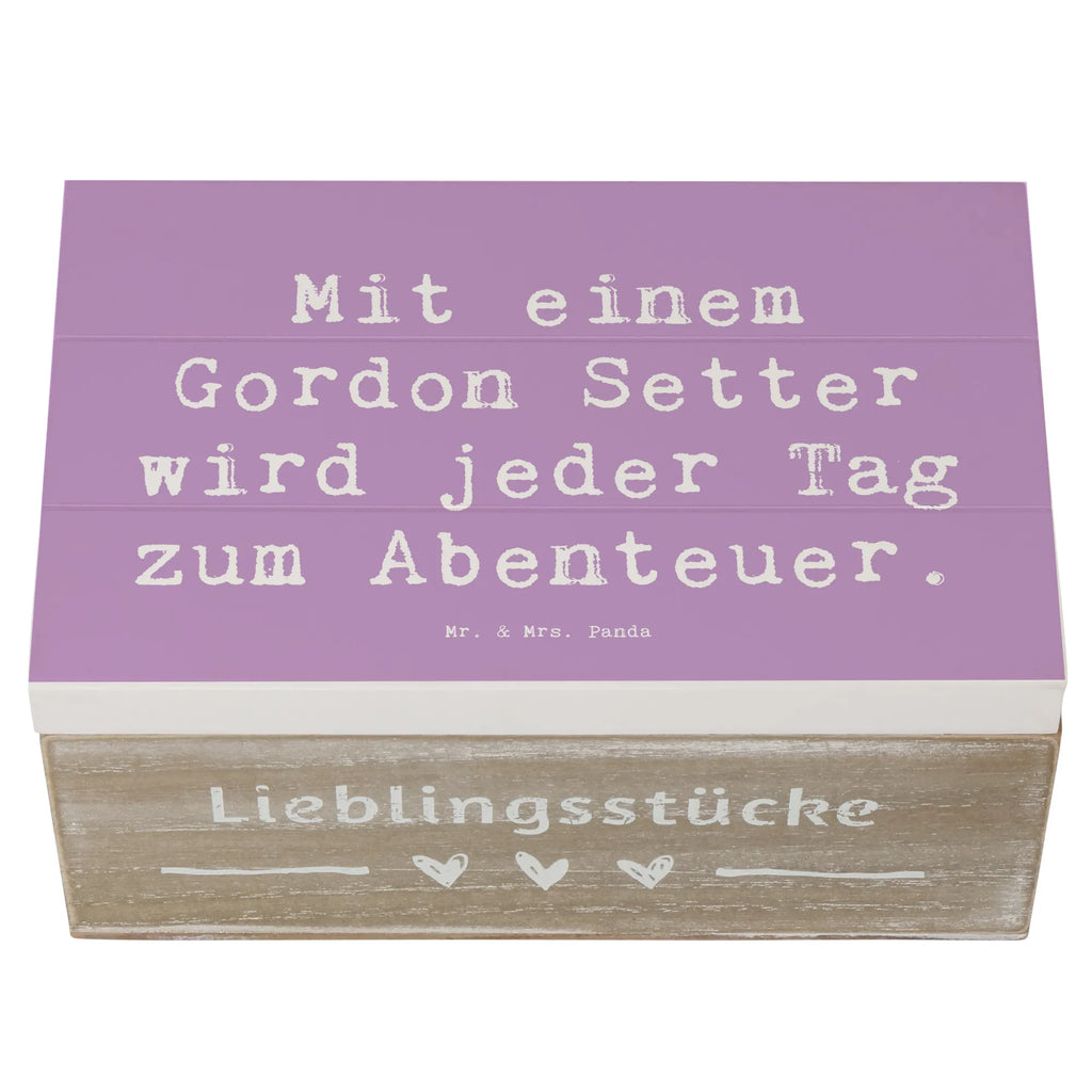 Holzkiste Spruch Gordon Setter Abenteuer Geschenkbox, Geschenkdose, Erinnerungskiste, Schatulle, Aufbewahrungsbox, Truhe, Schatzkiste, Kiste, Erinnerungsbox, XXL, Holzkiste, Dekokiste, Hund, Hunderasse, Rassehund, Hundebesitzer, Geschenk, Tierfreund, Schenken, Welpe