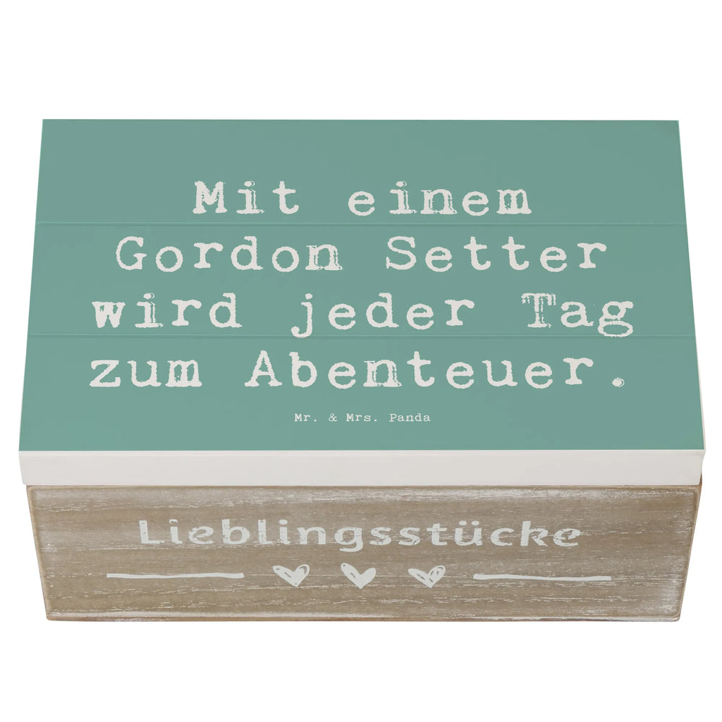 Holzkiste Spruch Gordon Setter Abenteuer Geschenkbox, Geschenkdose, Erinnerungskiste, Schatulle, Aufbewahrungsbox, Truhe, Schatzkiste, Kiste, Erinnerungsbox, XXL, Holzkiste, Dekokiste, Hund, Hunderasse, Rassehund, Hundebesitzer, Geschenk, Tierfreund, Schenken, Welpe