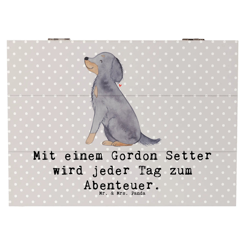 Holzkiste Gordon Setter Abenteuer Geschenkbox, Geschenkdose, Aufbewahrungsbox, Schatzkiste, XXL, Kiste, Truhe, Erinnerungskiste, Dekokiste, Holzkiste, Schatulle, Erinnerungsbox, Hund, Hunderasse, Rassehund, Hundebesitzer, Geschenk, Tierfreund, Schenken, Welpe