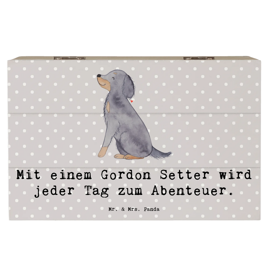 Holzkiste Gordon Setter Abenteuer Geschenkbox, Geschenkdose, Aufbewahrungsbox, Schatzkiste, XXL, Kiste, Truhe, Erinnerungskiste, Dekokiste, Holzkiste, Schatulle, Erinnerungsbox, Hund, Hunderasse, Rassehund, Hundebesitzer, Geschenk, Tierfreund, Schenken, Welpe