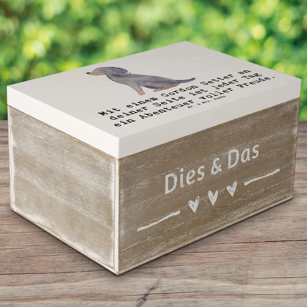 Holzkiste Gordon Setter Freude Dekokiste, Geschenkdose, Geschenkbox, Schatzkiste, Aufbewahrungsbox, XXL, Erinnerungskiste, Schatulle, Erinnerungsbox, Truhe, Kiste, Holzkiste, Hund, Hunderasse, Rassehund, Hundebesitzer, Geschenk, Tierfreund, Schenken, Welpe