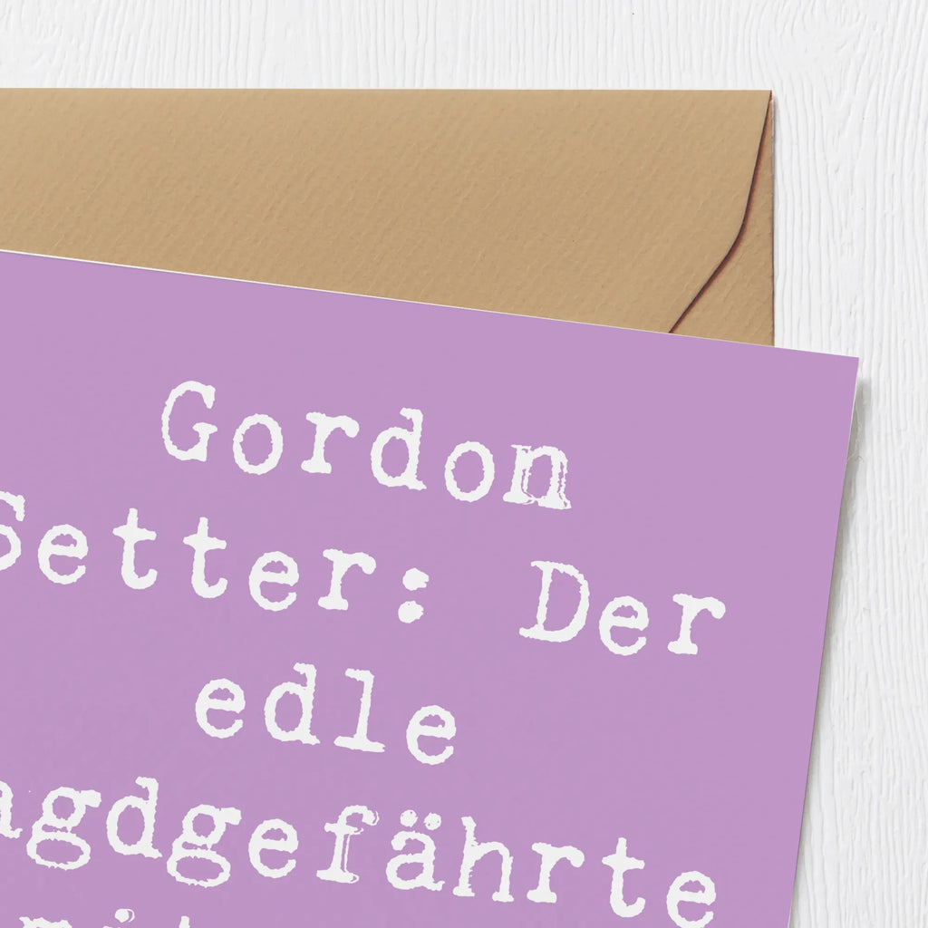 Deluxe Card Saying Gordon Setter: Der edle Jagdgefährte mit Herz aus Gold Grußkarte, Klappkarte, Geburtstagskarte, Hochwertige Klappkarte, Hochwertige Grußkarte, Hochzeitskarte, Glückwunschkarte, Einladungskarte, Karte, Hund, Hunderasse, Rassehund, Hundebesitzer, Geschenk, Tierfreund, Schenken, Welpe