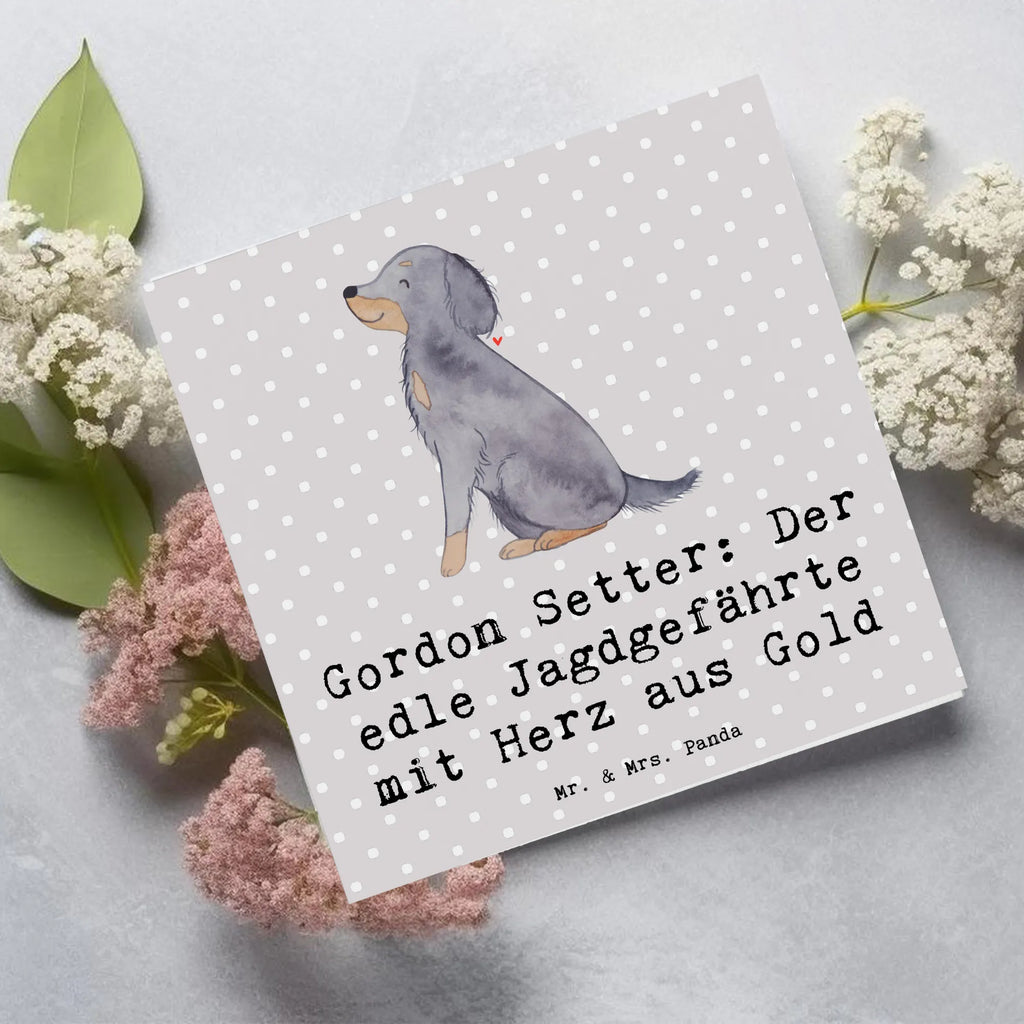 Deluxe Card Gordon Setter: Der edle Jagdgefährte mit Herz aus Gold Hochwertige Klappkarte, Klappkarte, Karte, Glückwunschkarte, Einladungskarte, Geburtstagskarte, Hochwertige Grußkarte, Hochzeitskarte, Grußkarte, Hund, Hunderasse, Rassehund, Hundebesitzer, Geschenk, Tierfreund, Schenken, Welpe