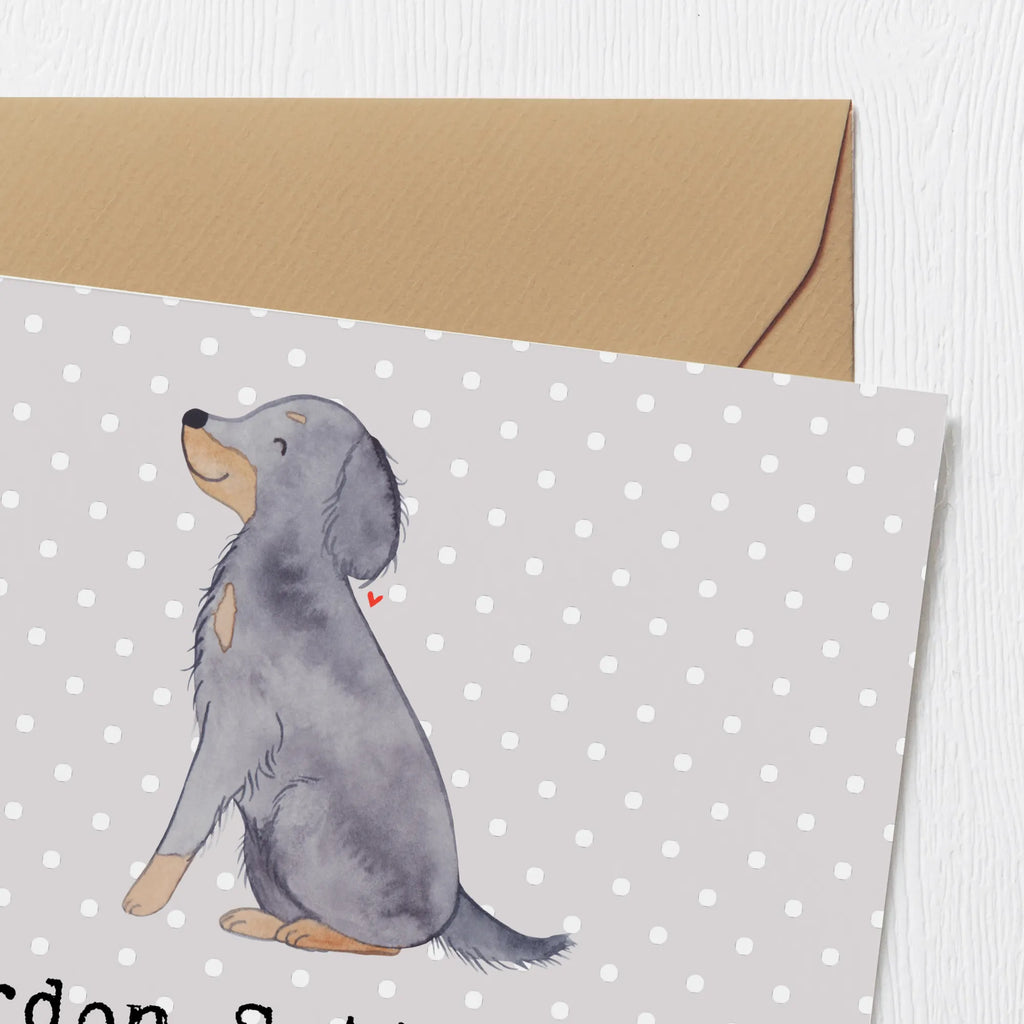 Deluxe Card Gordon Setter: Der edle Jagdgefährte mit Herz aus Gold Hochwertige Klappkarte, Klappkarte, Karte, Glückwunschkarte, Einladungskarte, Geburtstagskarte, Hochwertige Grußkarte, Hochzeitskarte, Grußkarte, Hund, Hunderasse, Rassehund, Hundebesitzer, Geschenk, Tierfreund, Schenken, Welpe