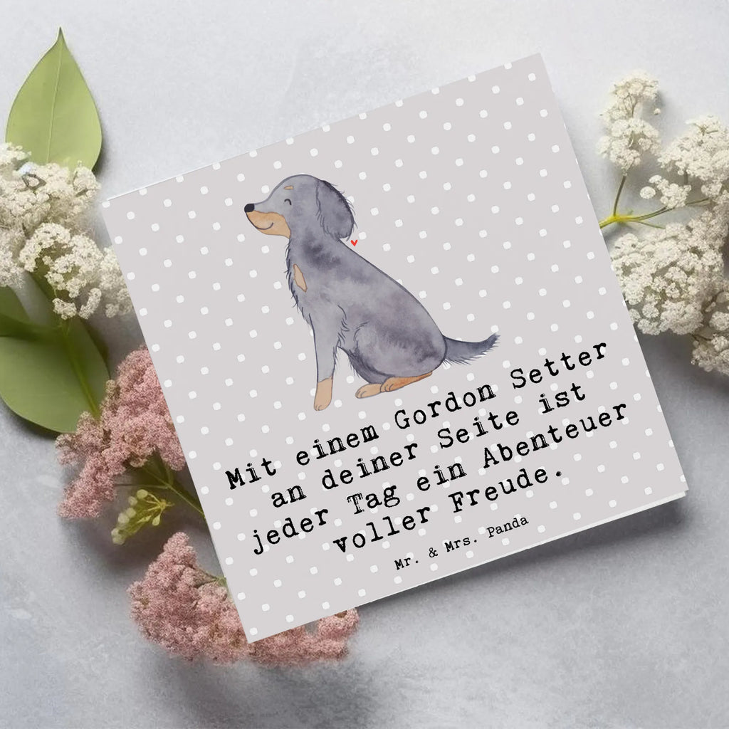 Deluxe Karte Gordon Setter Freude Einladungskarte, Hochzeitskarte, Hochwertige Klappkarte, Grußkarte, Glückwunschkarte, Geburtstagskarte, Karte, Klappkarte, Hochwertige Grußkarte, Hund, Hunderasse, Rassehund, Hundebesitzer, Geschenk, Tierfreund, Schenken, Welpe