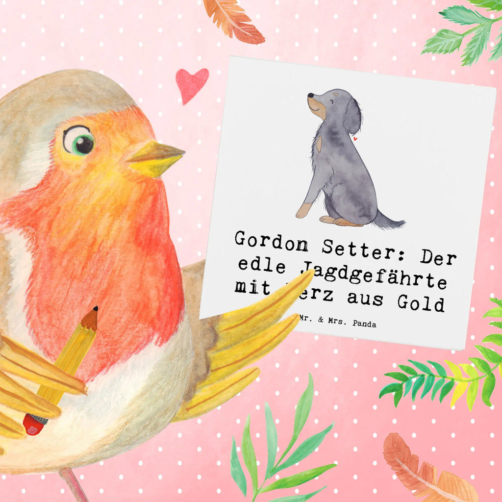 Deluxe Card Gordon Setter: Der edle Jagdgefährte mit Herz aus Gold Hochwertige Klappkarte, Klappkarte, Karte, Glückwunschkarte, Einladungskarte, Geburtstagskarte, Hochwertige Grußkarte, Hochzeitskarte, Grußkarte, Hund, Hunderasse, Rassehund, Hundebesitzer, Geschenk, Tierfreund, Schenken, Welpe