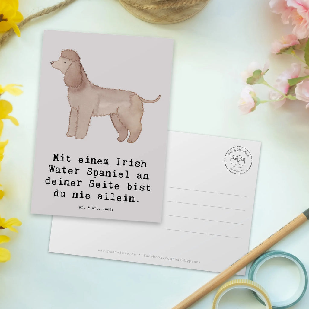 Postkarte Irish Water Spaniel Begleiter Ansichtskarten, Postkarte, Einladungskarte, Einladungskarten Geburtstag, Einladung Geburtstag, Dankeskarte, Karte, Einladung, Geschenkkarte, Ansichtskarte, Geburtstagskarte, Grußkarte, Hund, Hunderasse, Rassehund, Hundebesitzer, Geschenk, Tierfreund, Schenken, Welpe