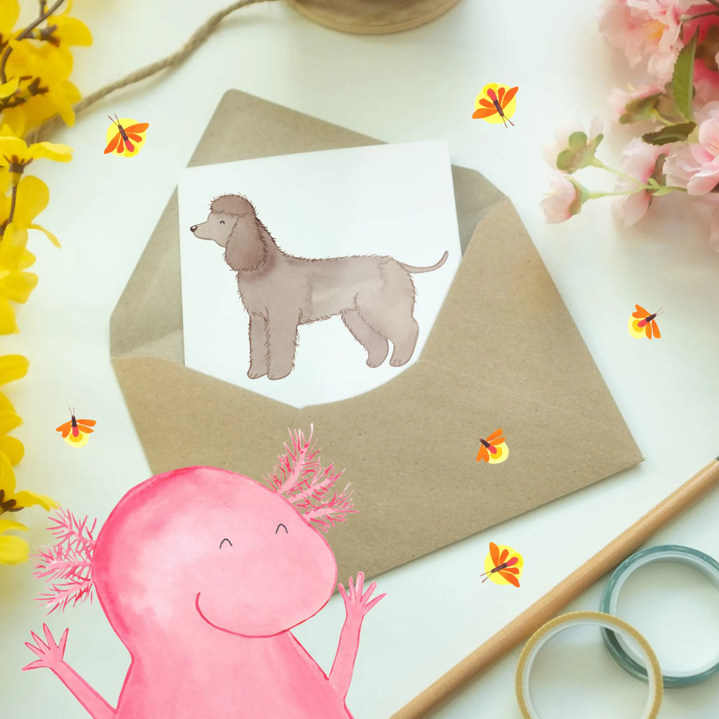 Greetings card Ein Freund fürs Leben - Der Irish Water Spaniel! Geburtstagskarte, Einladungskarte, Glückwunschkarte, Karte, Klappkarte, Hochzeitskarte, Ansichtskarten, Grußkarte, Hund, Hunderasse, Rassehund, Hundebesitzer, Geschenk, Tierfreund, Schenken, Welpe