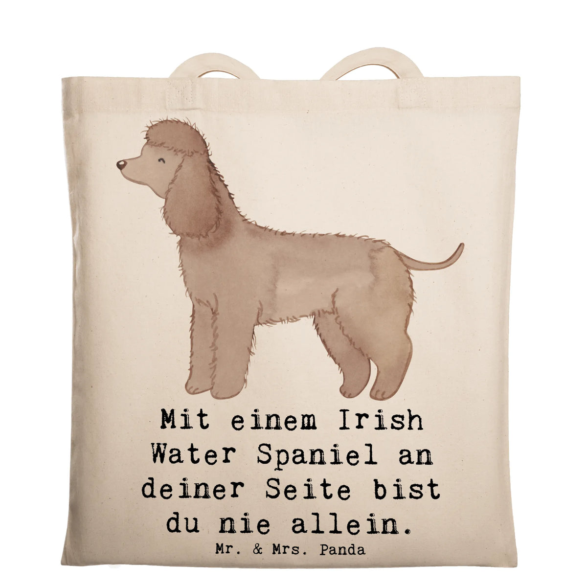 Torba Mit einem Irish Water Spaniel an deiner Seite bist du nie allein. dawanie, prezent, Pies, rasa psa, pies rasowy, właściciel psa, miłośnik zwierząt, szczeniak