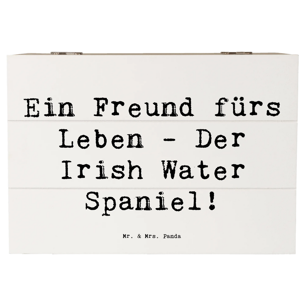 Holzkiste Spruch Irish Water Spaniel Freund XXL, Geschenkbox, Erinnerungsbox, Kiste, Erinnerungskiste, Schatulle, Aufbewahrungsbox, Holzkiste, Schatzkiste, Truhe, Dekokiste, Geschenkdose, Hund, Hunderasse, Rassehund, Hundebesitzer, Geschenk, Tierfreund, Schenken, Welpe