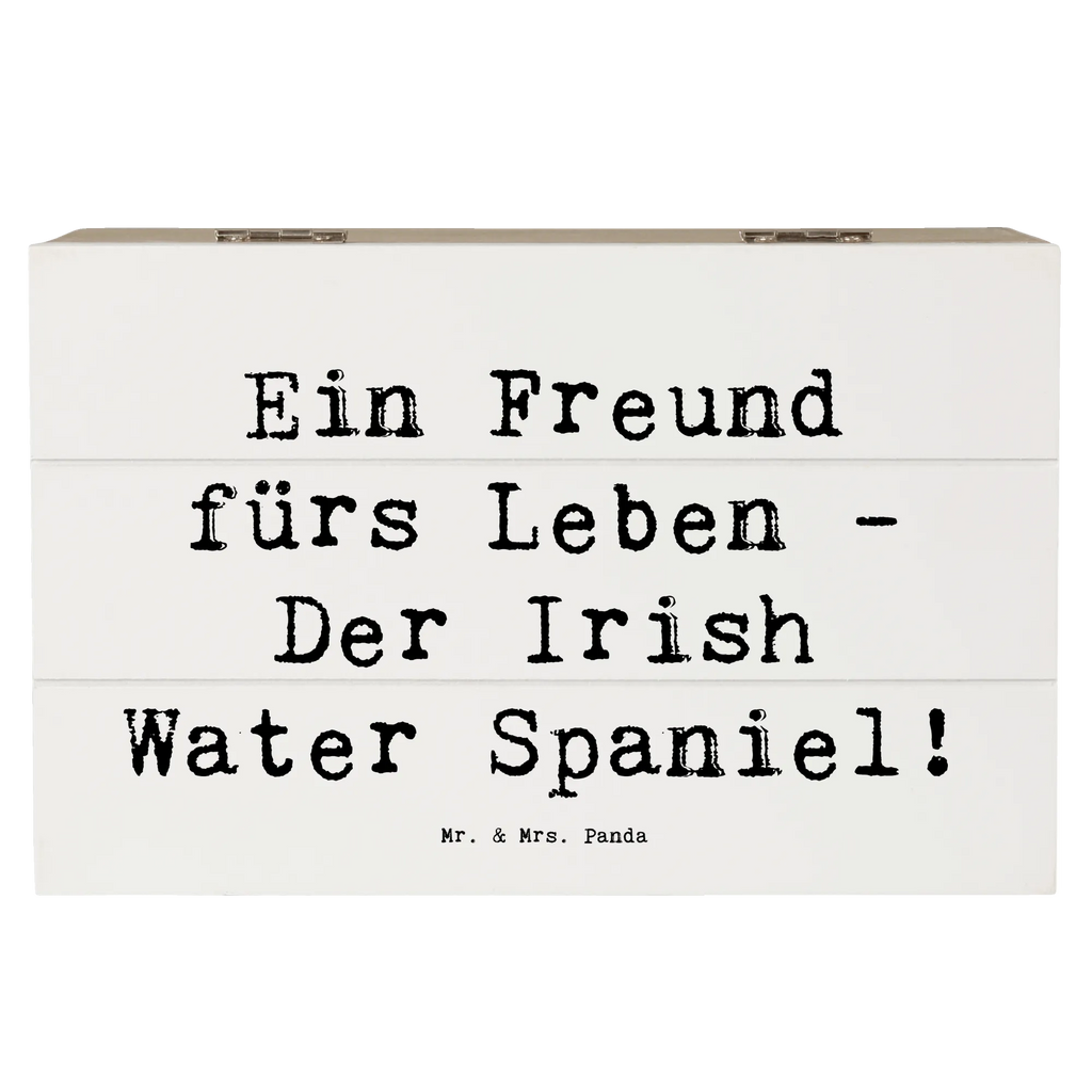 Holzkiste Spruch Irish Water Spaniel Freund XXL, Geschenkbox, Erinnerungsbox, Kiste, Erinnerungskiste, Schatulle, Aufbewahrungsbox, Holzkiste, Schatzkiste, Truhe, Dekokiste, Geschenkdose, Hund, Hunderasse, Rassehund, Hundebesitzer, Geschenk, Tierfreund, Schenken, Welpe
