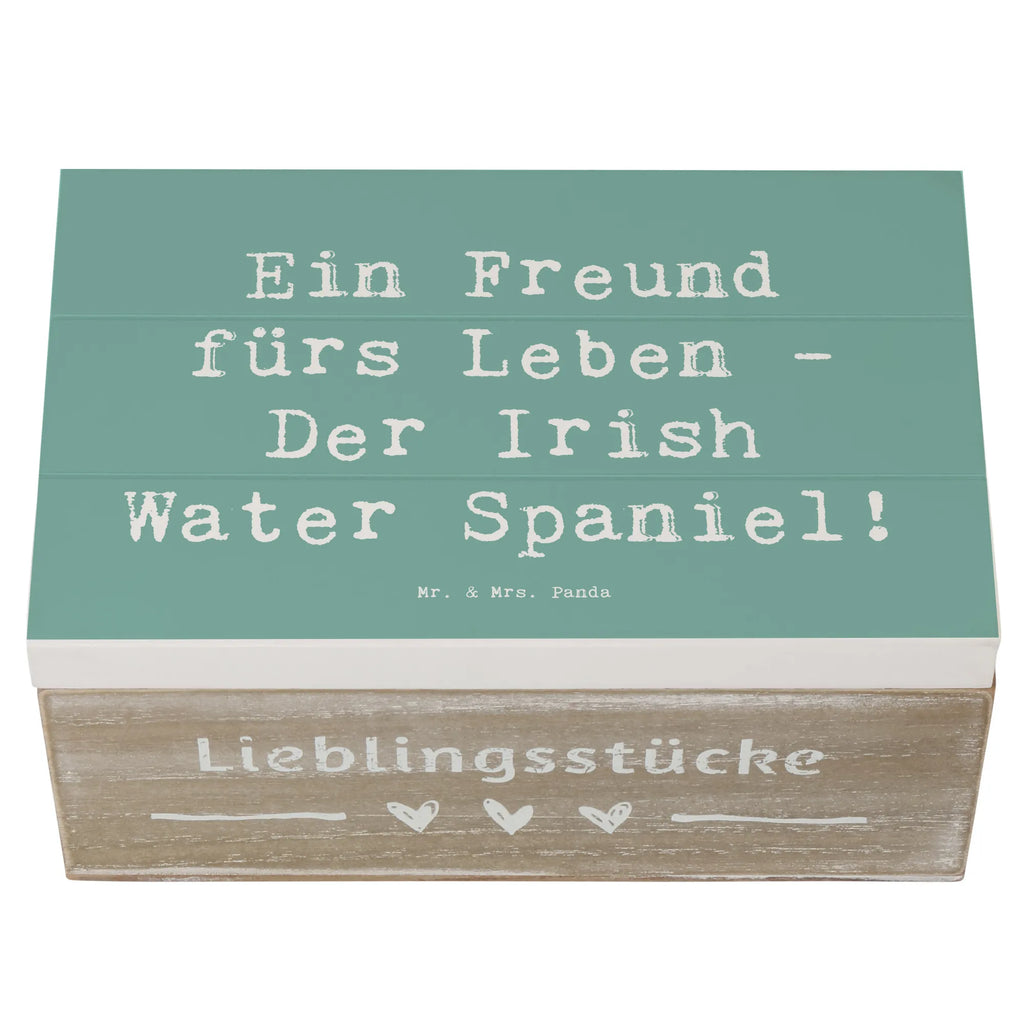 Holzkiste Spruch Irish Water Spaniel Freund XXL, Geschenkbox, Erinnerungsbox, Kiste, Erinnerungskiste, Schatulle, Aufbewahrungsbox, Holzkiste, Schatzkiste, Truhe, Dekokiste, Geschenkdose, Hund, Hunderasse, Rassehund, Hundebesitzer, Geschenk, Tierfreund, Schenken, Welpe